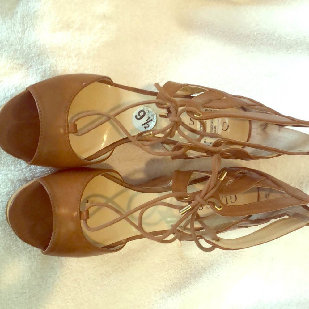 Brown sandal wedge style
